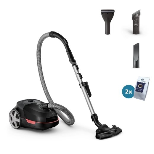 Vacuum Cleaner PHILIPS XD5123/10 Bagged 900 Watts Capacity 4 l Noise 77 dB Black Weight 4.6 kg