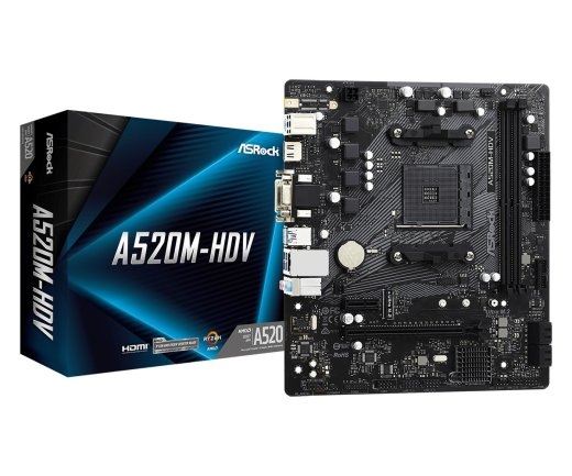 Motherboard A520M-HDV AM4 2DDR4 HDMI/DVI/VGA M.2 mATX