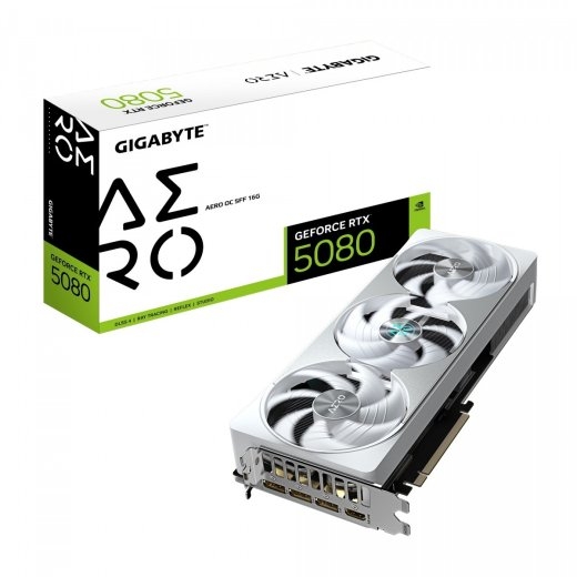 Gigabyte Graphics card GeForce RTX 5080 AERO OC SFF 16G 256BIT GDDR7 3DP/HDMI