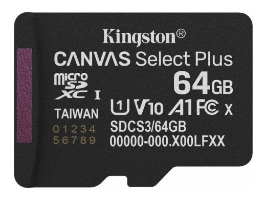 Kingston Flash-Card Canvas Select Plus - microSDXC UHS-I - 64
