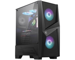 Case MSI MAG Forge 100R MidiTower Not included ATX MiniITX Colour Black MAGFORGE100R