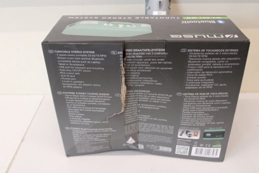 SALE OUT. Muse Turntable Stereo System MT-201WG Turntable Stereo System USB port DAMAGED PACKAGING, DAMAGED MUSIC BOX, BROKEN HINGE AUX in