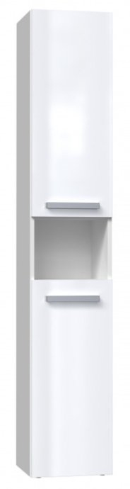 Bathroom cabinet NEL I 31x30x174 cm, white, glossy