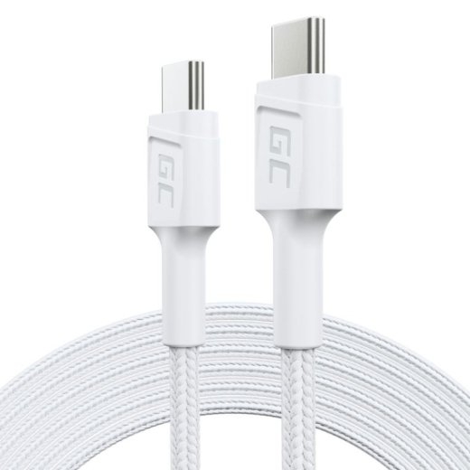 PowerStream USB-C to USB-C cable 2m, PD 60W, QC 3.0, white