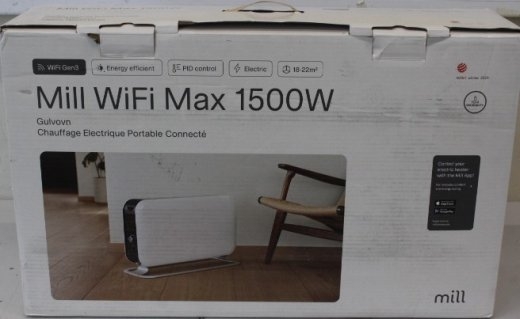 SALE OUT. Mill Portable Heater CO1500MAXWIFI3 Convection Heater 1500 W Suitable for rooms up to 14-18 m² White DEMO IPX4