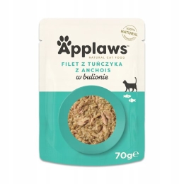 APPLAWS Tuna fillet with anchovy & seaweed in broth - wet cat food - 70g