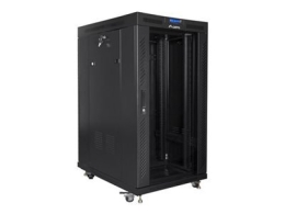 Lanberg Rack cabinet 19" free-standing 22U/800x1000 (flat pack) with glass door FF01-8022-12BL Black
