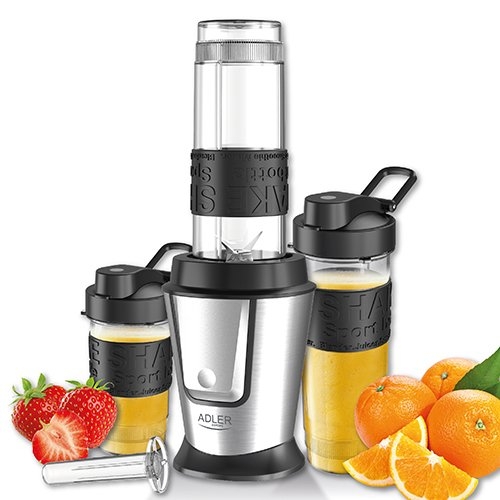 Adler Blender AD 4081 Tabletop 800 W Jar material BPA Free Plastic Jar capacity 0.4 + 0.57 L Ice crushing Black/Stainless steel