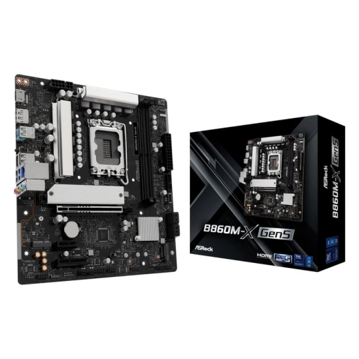 ASRock Mainboard B860M-X Gen5 - Micro ATX - Socket LGA1851 - Intel B860