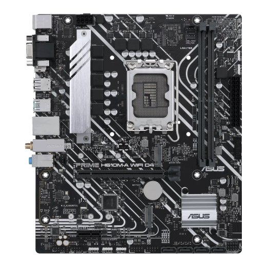 Asus PRIME H610M-A WIFI D4 Processor family Intel Processor socket LGA1700 DDR4 DIMM Memory slots 2 Supported hard disk drive interfaces SATA, M.2...
