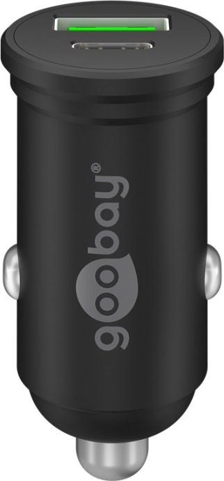 Goobay Dual-USB Car Fast Charger USB-C PD (Power Delivery), 45 W 61739
