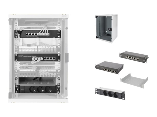 Digitus Network Set - 254 mm (10") - 9U, 312 x 300 mm DN-10-SET-2 Grey