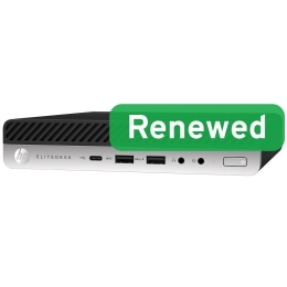HP Renewed Grade B EliteDesk 800 G4 Intel Core i5 i5-8500T 8 SSD 256 Intel UHD Graphics 630 Windows 11 Pro