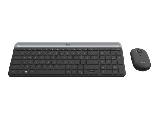 Logitech Keyboard and Mouse Set Slim Wireless Combo MK470 - US Layout - Graphite