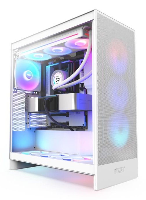 Case NZXT H7 Flow RGB MidiTower ATX MiniITX Colour White CM-H72FW-R1