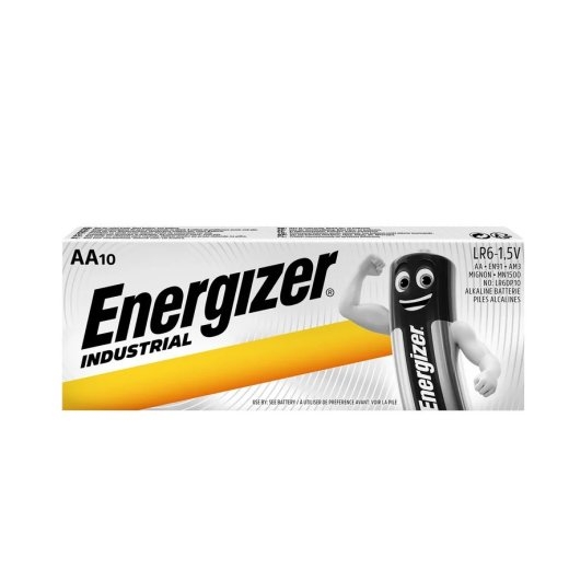 Energizer BATTERY,INDUSTRIAL ALKALINE AA 10 pieces