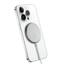 Crong Aluminium inductive charger silver