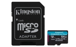 Kingston Memory card microSD 64GB CanvasGo! Plus 200MB/s A2 U3 V30 + adapter