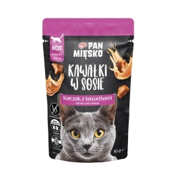 PAN MIĘSKO Pieces in sauce Chicken with shrimp - wet cat food - 85g
