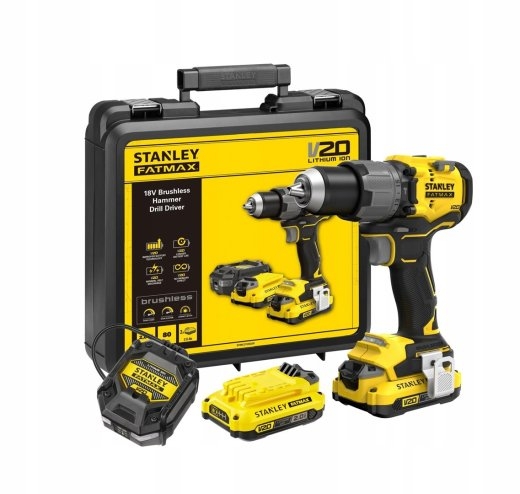 18V cordless drill/driver SFMCD725D2K STANLEY