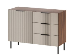 Cama Chest of drawers 2 ALMERA 104x42x75 walnut/cashmere