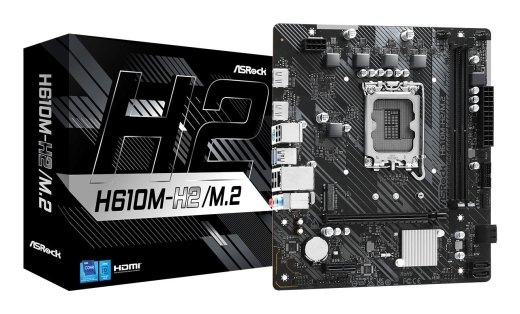 Mainboard ASROCK Intel H610 LGA1700 Micro-ATX Memory DDR4 Memory slots 2 1xPCI-Express 3.0 1x 1xPCI-Express 4.0 16x 1xM.2 2xHDMI 4xUSB 2.0 2xUSB 3....