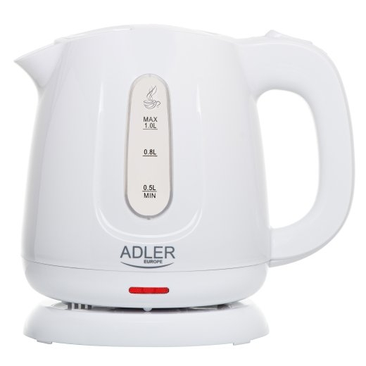 Adler Kettle AD 1373 Electric 850 W 1 L Polypropylene 360° rotational base White