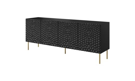 HOLE chest 190x40.5x74.5 cm matte black