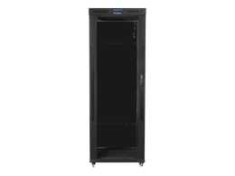 Installation cabinet rack 19 42U 800x1000 black, glass door lcd (Flat pack)