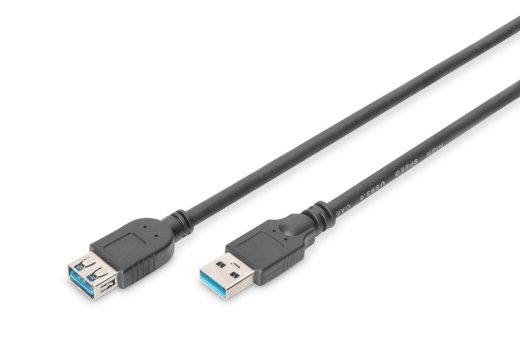 Extension Cable USB 3.0 SuperSpeed Type USB A/USB A/Z black 3,0m