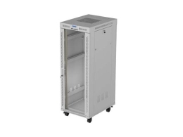 Lanberg 19" 32U Standing Rack Cabinet 600×800 Gray with Glass Door and LCD (Flat Pack)