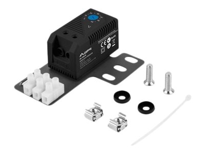 Lanberg Closed-loop thermostat 10A for rack cabinets with 19" ear and terminal block AK-1505-B Black