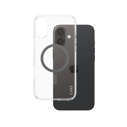 CARE by PanzerGlass Case Flagship Back protection Apple iPhone 16 Plus Recycled plastic Transparent/Black MagSafe
