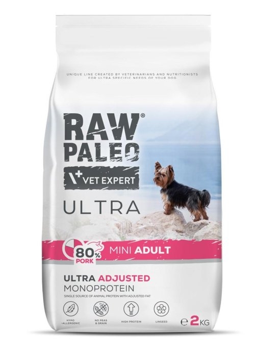 VETEXPERT Raw Paleo Ultra Pork Mini Adult - dry dog food - 2kg