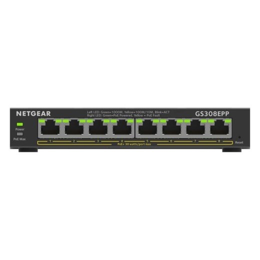 NETGEAR Plus GS308EPP - switch - 8 ports - smart