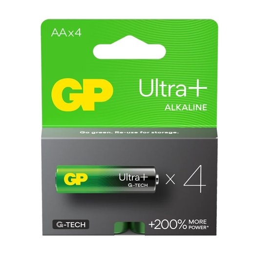 GP Battery Alkaline batteries LR6/ AA GP ULTRA+ 4PCS.