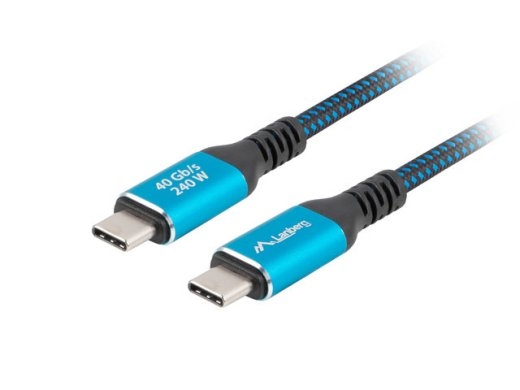 Lanberg USB-C M/M 4.0 CABLE 240W 8K 60HZ CA-CMCM-44CU-0005-BK