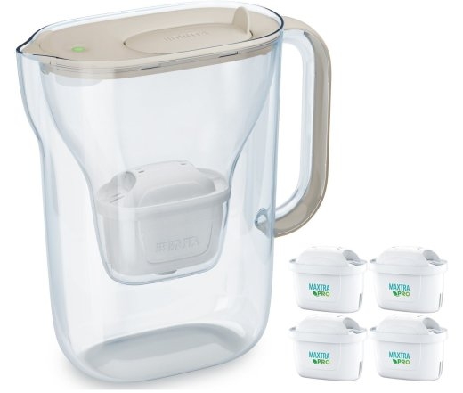 Brita Style Essential water filter jug 2.4l + 4 cartridges, sand