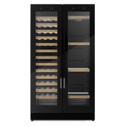 Caso Wine Cooler WineChef Duo 122 Energy efficiency class G Free standing Bottles capacity 122 Black