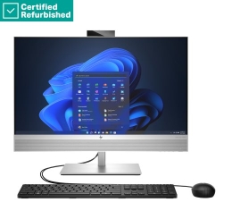 RENEW SILVER HP Elite 870 G9 AIO All-In-One 27 - i7-14700, 16GB, 512GB SSD, 27 QHD Non-Touch AG, FPR, Height Adjustable, Win 11 Pro, 1 years