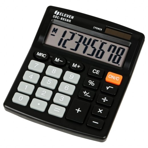 Eleven Office calkulator SDC805NR black