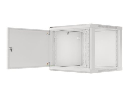 Lanberg Rack cabinet 19" wall-mount 9U/600x600 (flat pack) for self-assembly with metal door WF01-6609-00S Grey