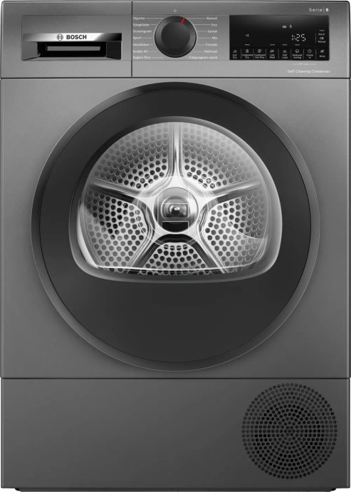 Bosch Dryer Machine with Heat Pump WQG245DXSN Energy efficiency class Class C Front loading 9 kg Condensation LCD Depth 61.3 cm Grey