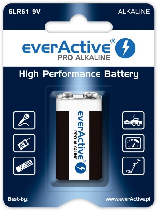 Alkaline battery 6LR61 9V (R9*) everActive Pro