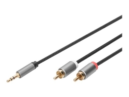 DIGITUS Audio adapter cable DB-510330-018-S - 3.5 mm / Cinch - 1.8 m