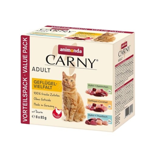 ANIMONDA Carny Adult Poultry mix - wet cat food - 8x85g