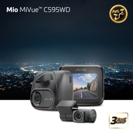 Mio MiVue C595WD (T30 rear cam), Full HD, STARVIS, Speedcam GPS Wi-Fi