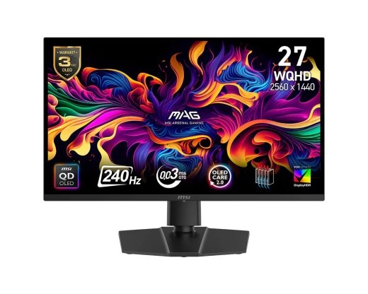 Msi Monitor MAG 271QP QD-OLED X 24/26.5 inches/FLAT/QD-LED/WQHD/240Hz/Black