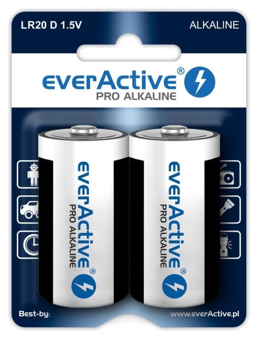BATTERIES LR20/D PRO AL KALINE BLISTER 2 PCS