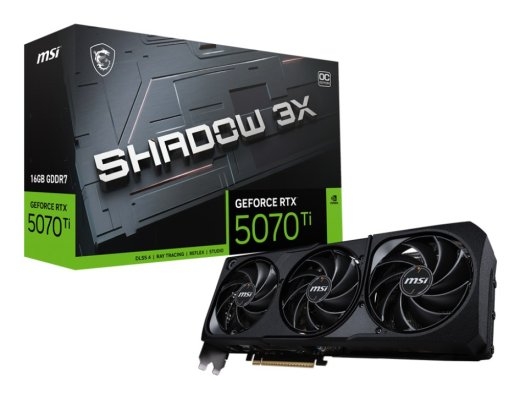 MSI GeForce RTX 5070 Ti 16G SHADOW 3X OC NVIDIA 16 GDDR7 BULK